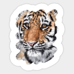 Tiger Cub Painting Sticker